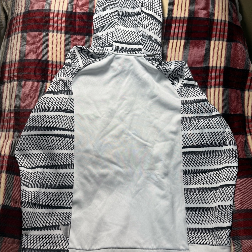 Men's Nike Pullover White/Black Aztec Tri-Flow Thermafit HoodieSz XL Like New! - Picture 2 of 2